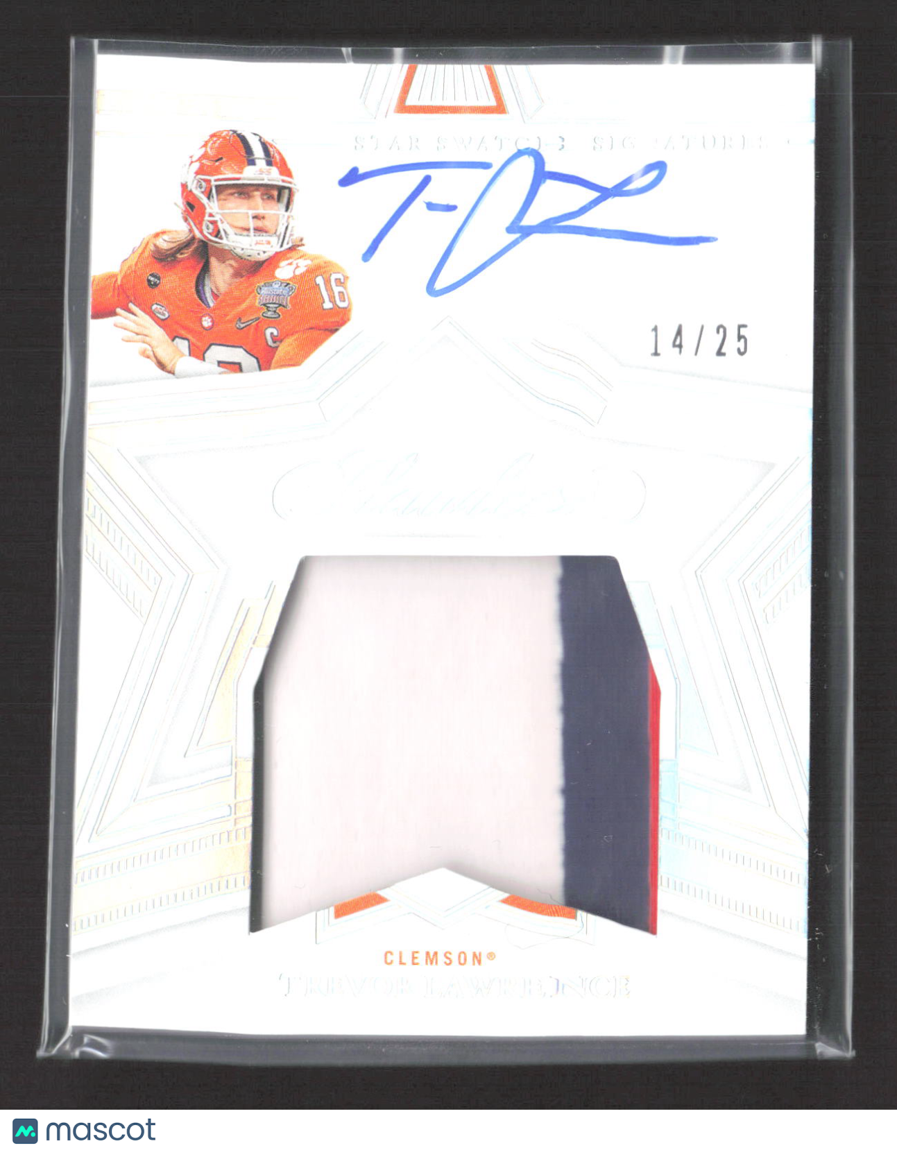 2022 Panini Flawless Collegiate Trevor Lawrence #SS-TRE Patch Auto 14/25