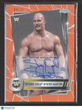 2025 Topps Chrome WWE Stone Cold Steve Austin #6 Orange Refractor 04/25 Auto