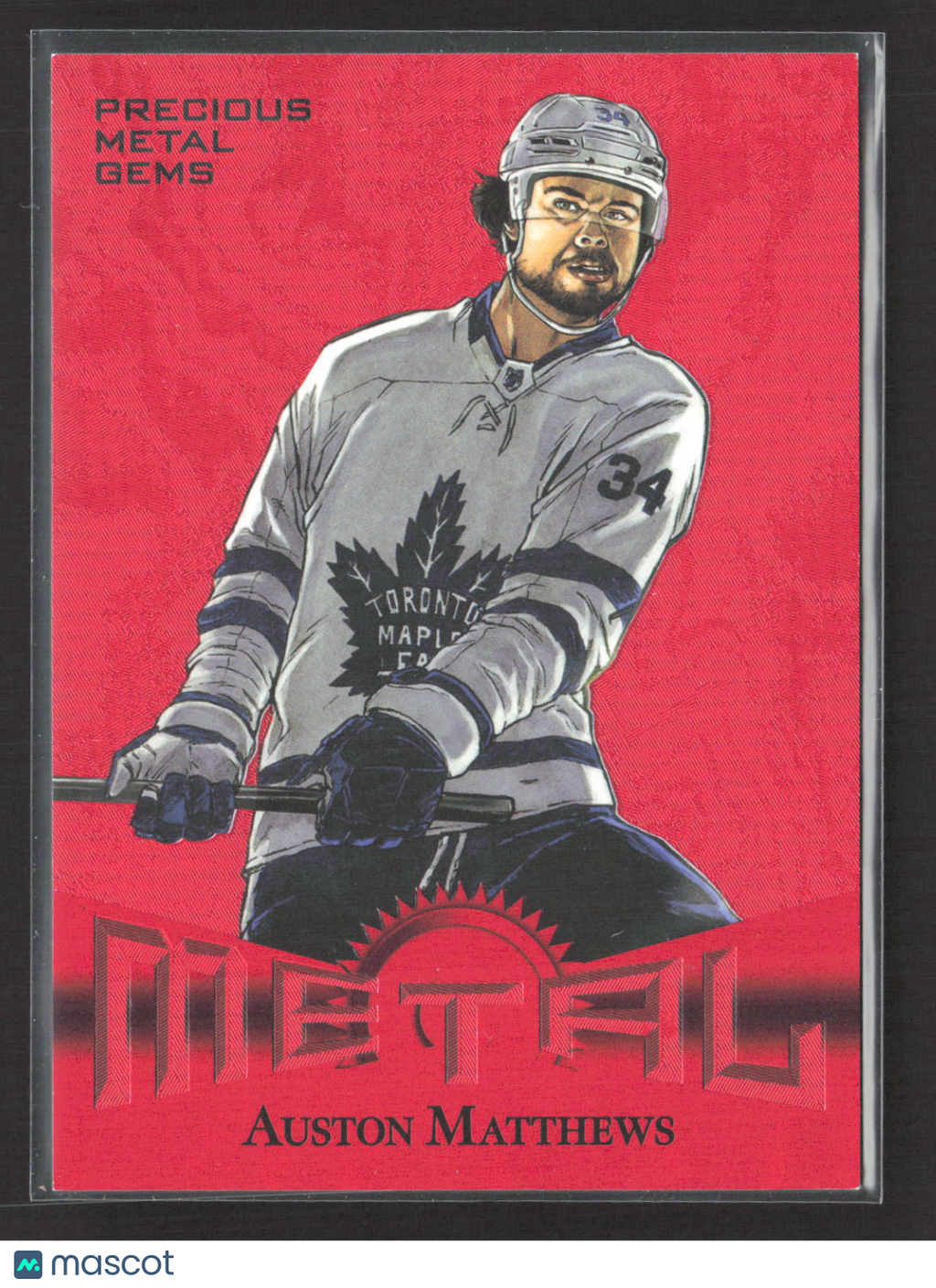 2023 Metal Universe Precious Metal Gems Retro PMG Auston Matthews #RT10 Red /100
