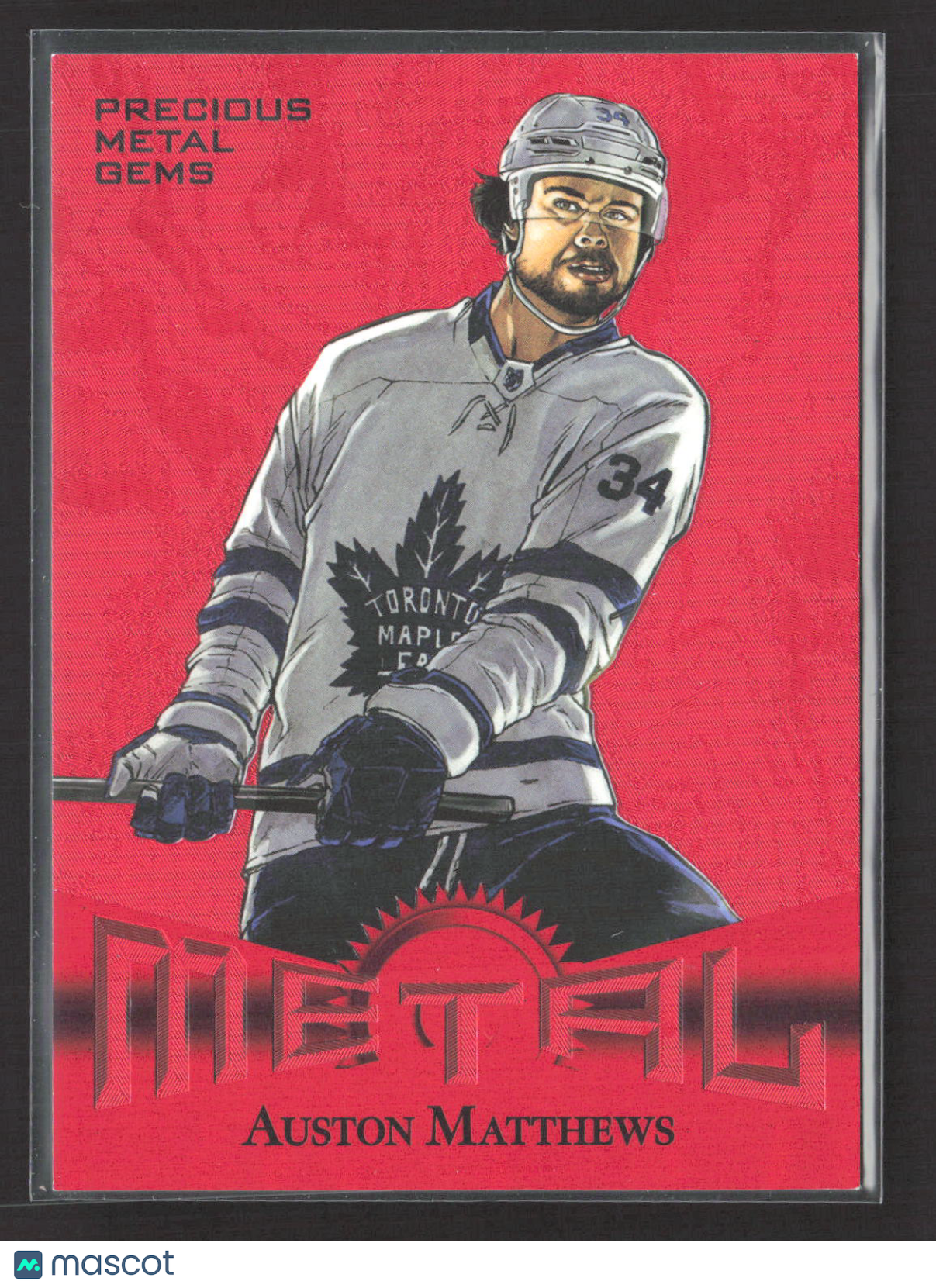 2023 Metal Universe Precious Metal Gems Retro PMG Auston Matthews #RT10 Red /100