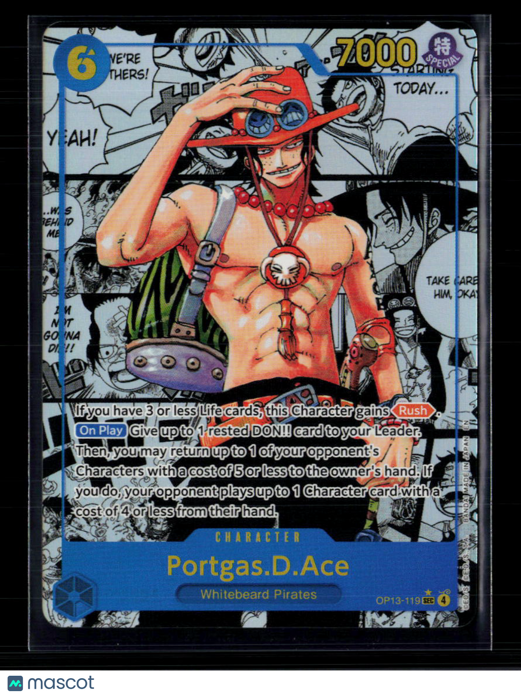 One Piece Portgas.D.Ace Manga Carrying On His Will SEC • OP13-119 Foil