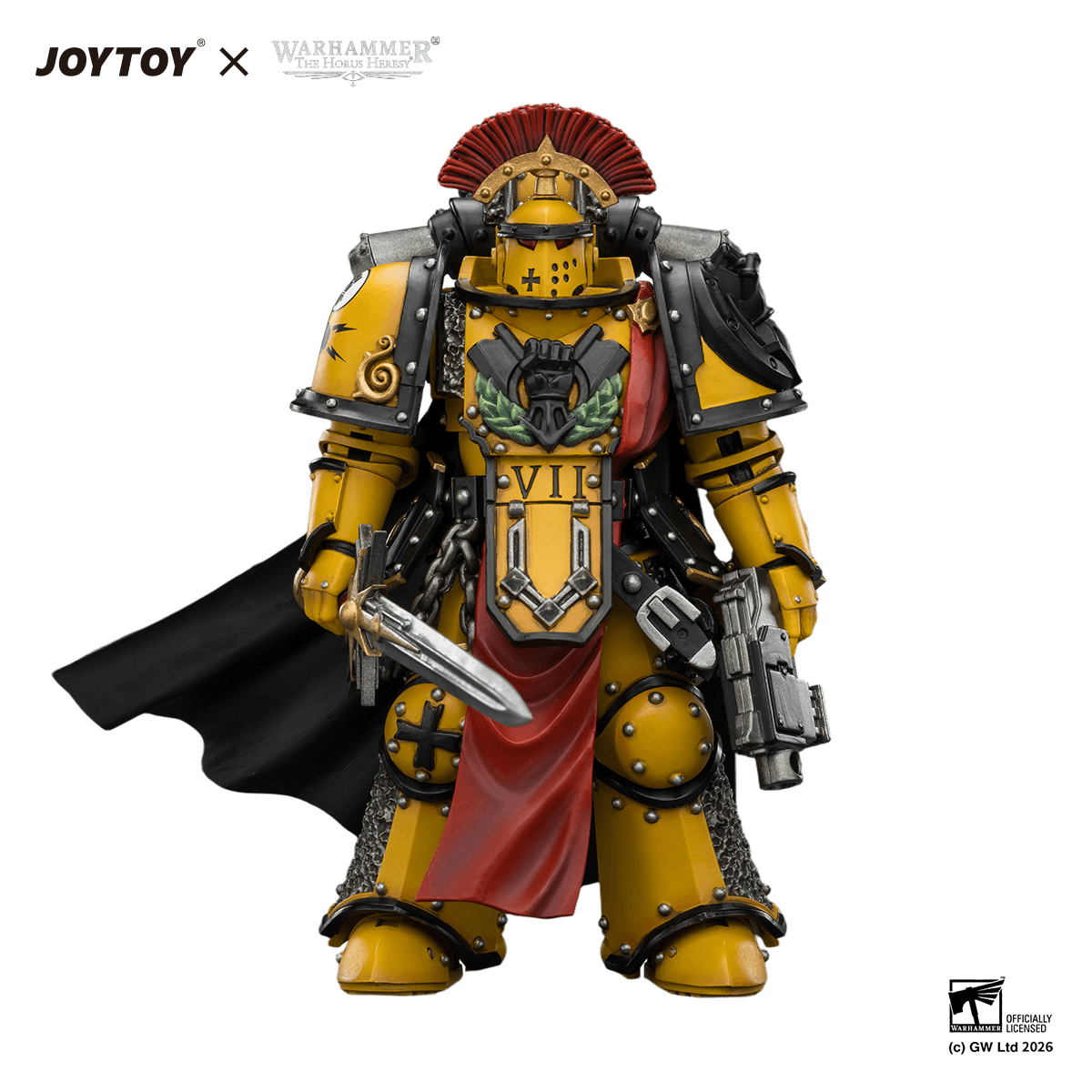 Imperial Fists Legion Praetor in Mk III Armour with Power Sword and Bolt Pistol