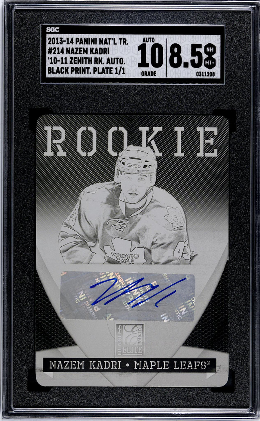 2010 Zenith #214 Nazem Kadri 1/1 SGC 10