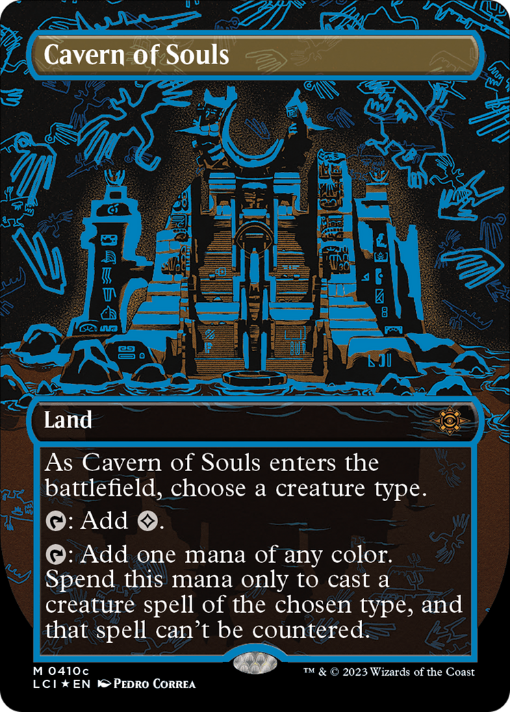 FOIL Cavern of Souls (0410c) (Borderless) (LCI-410C) - The Lost Caverns of Ixalan - Magic The Gathering