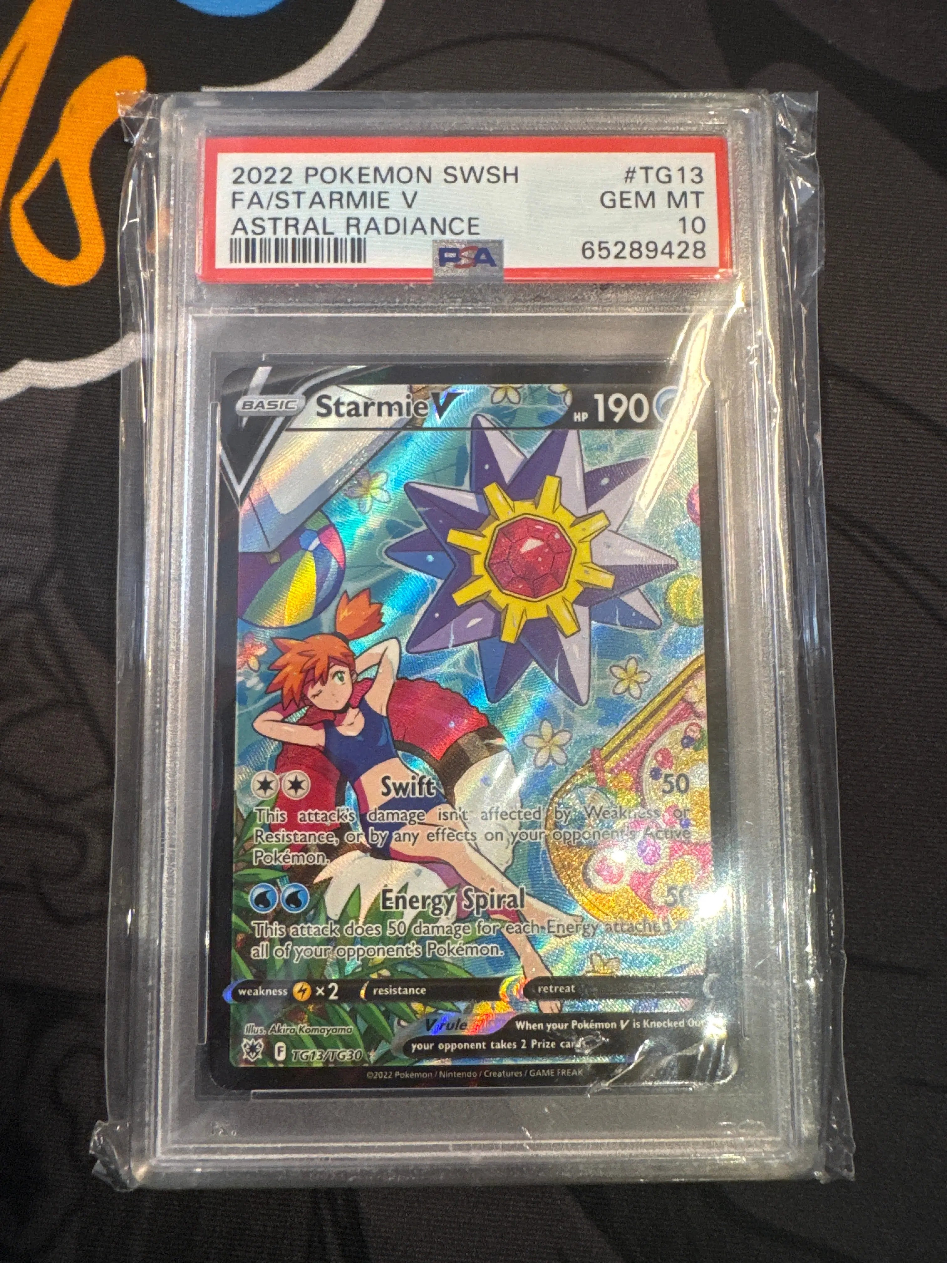 Psa 10 2022 POKEMON SWORD & SHIELD ASTRAL RADIANCE #TG13 FA/STARMIE V ASTRAL RADIANCE