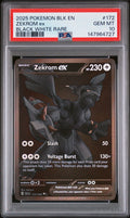 ZEKROM ex BLACK WHITE RARE 2025 POKEMON BLK EN-BLACK BOLT PSA GEM MT 10