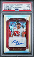 George Kittle 2019 Panini Donruss Optic Elite Series autograph #'d 46/50 PSA 9