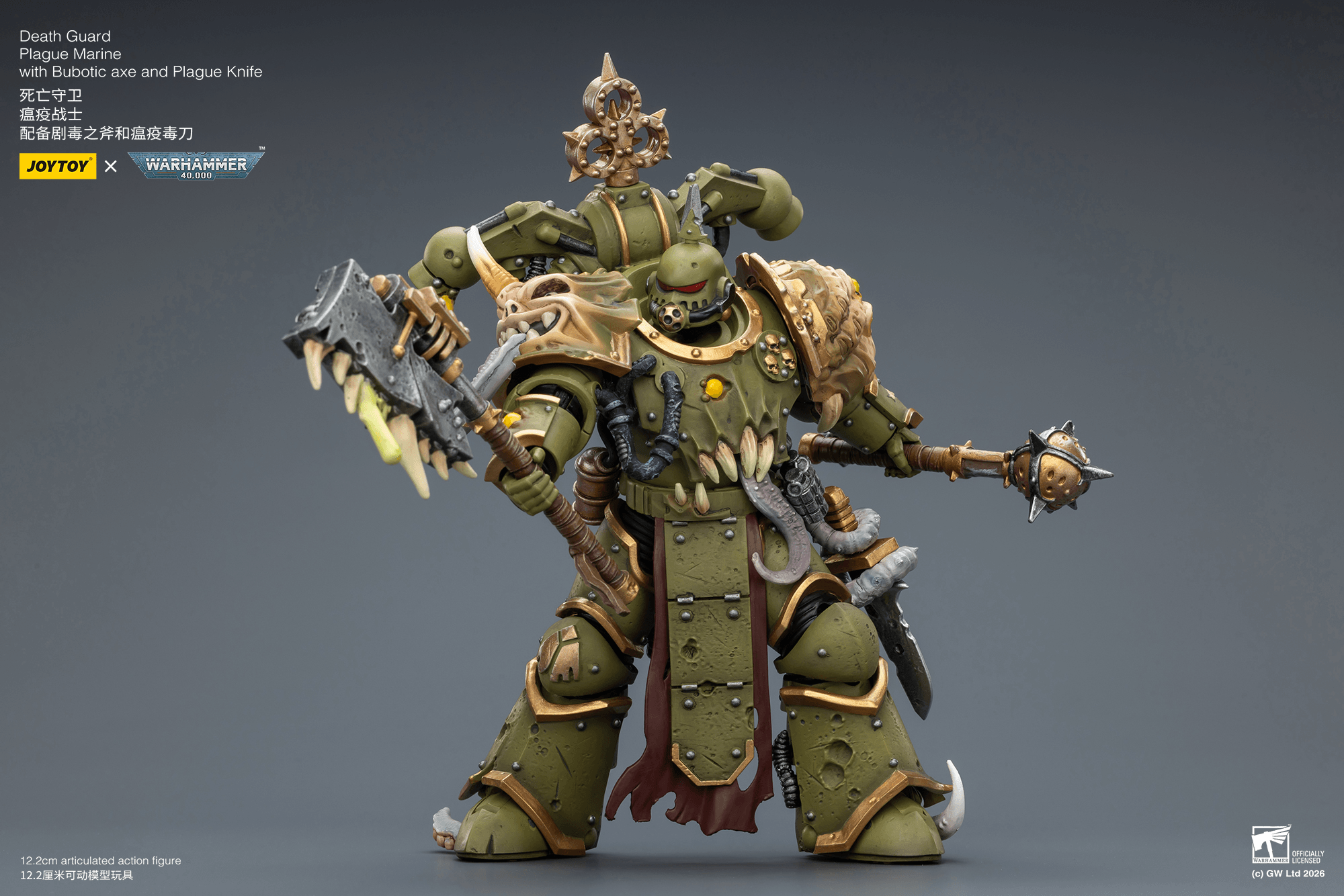 Death Guard Plague Marine with Bubotic axe and Plague Knife
