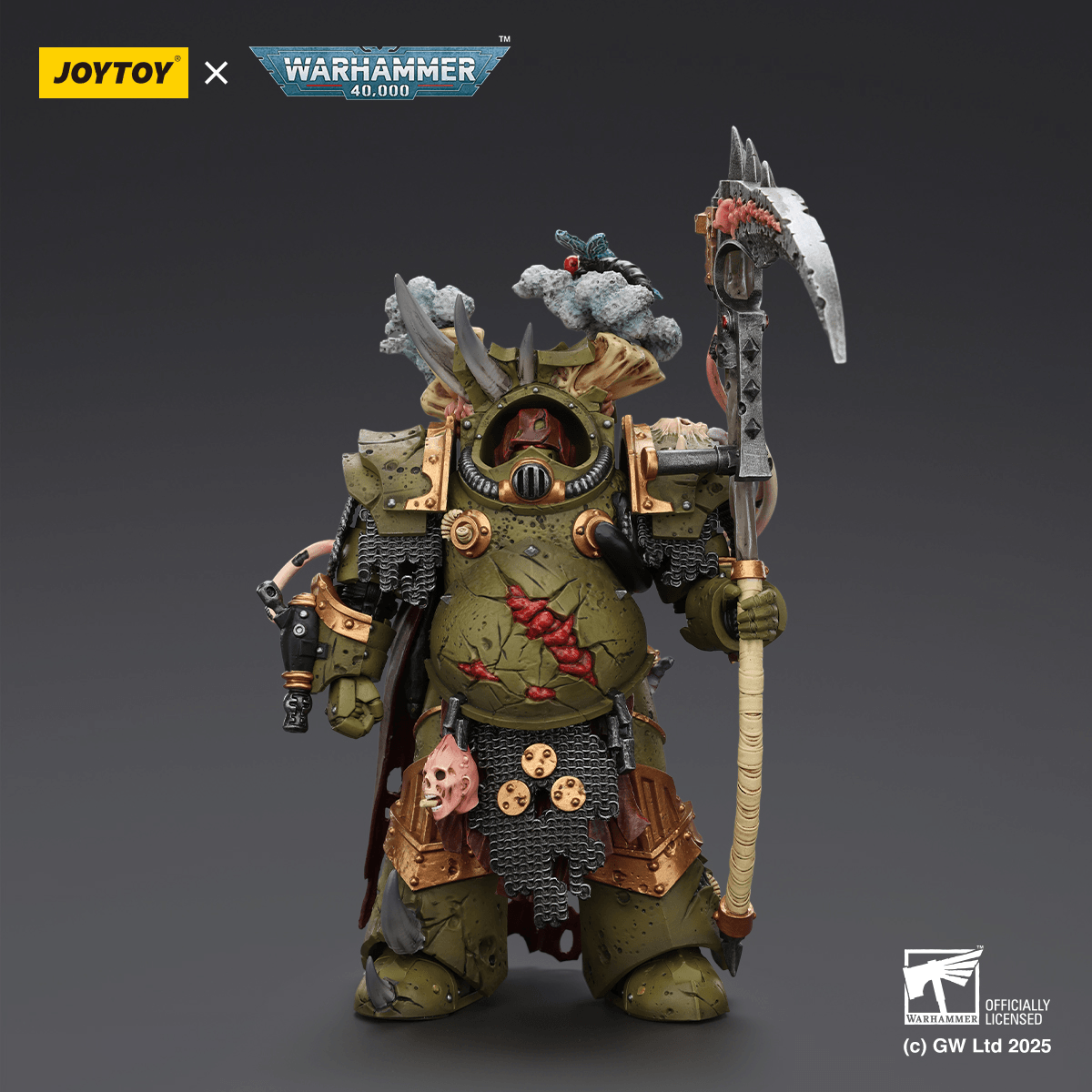 Death Guard Deathshroud Terminator 1 with Manreaper and Plaguespurter Gauntlet