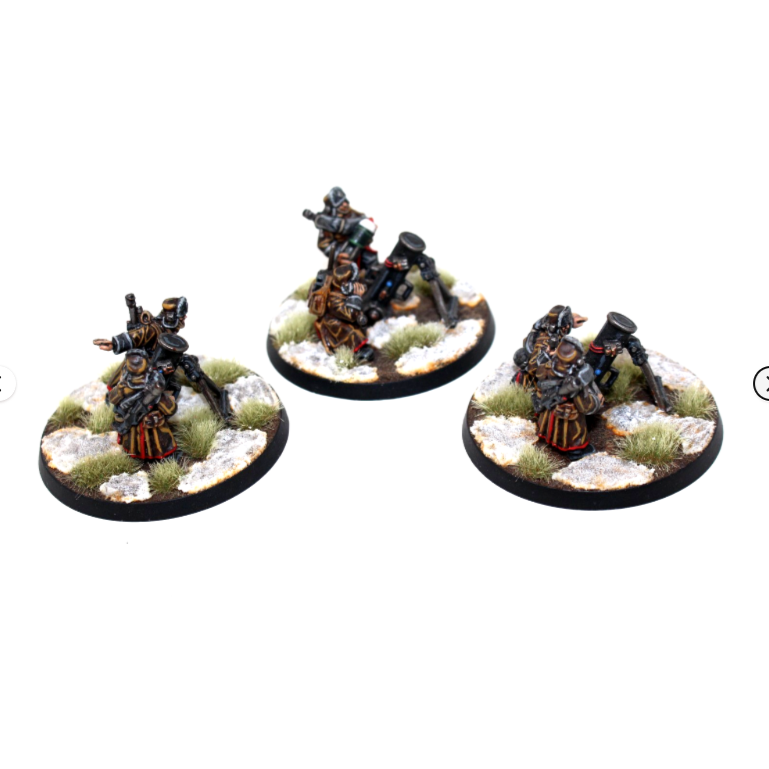 Warhammer Imperial Guard Mortar Team Metal Well Painted A32
