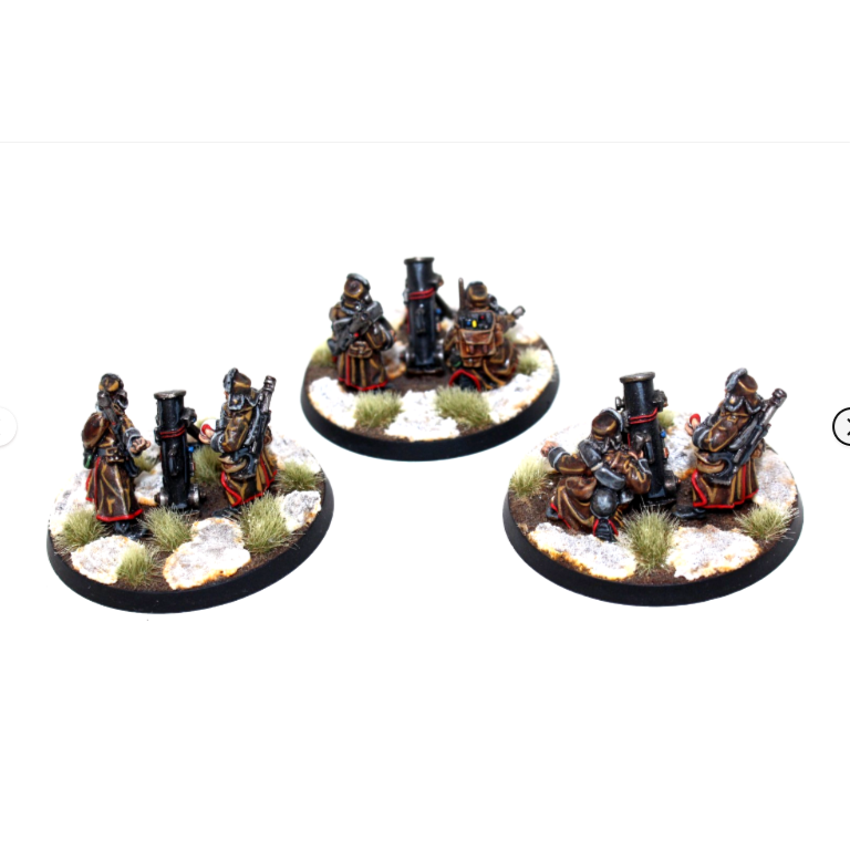 Warhammer Imperial Guard Mortar Team Metal Well Painted A32