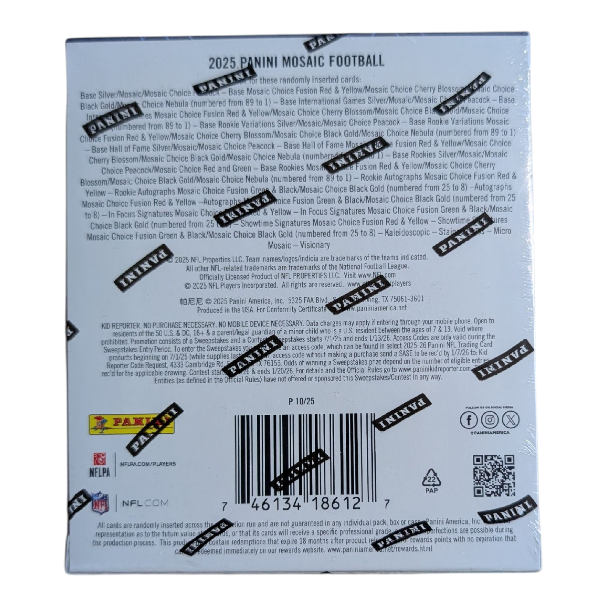 2025 Panini Mosaic Football Choice Hobby Box