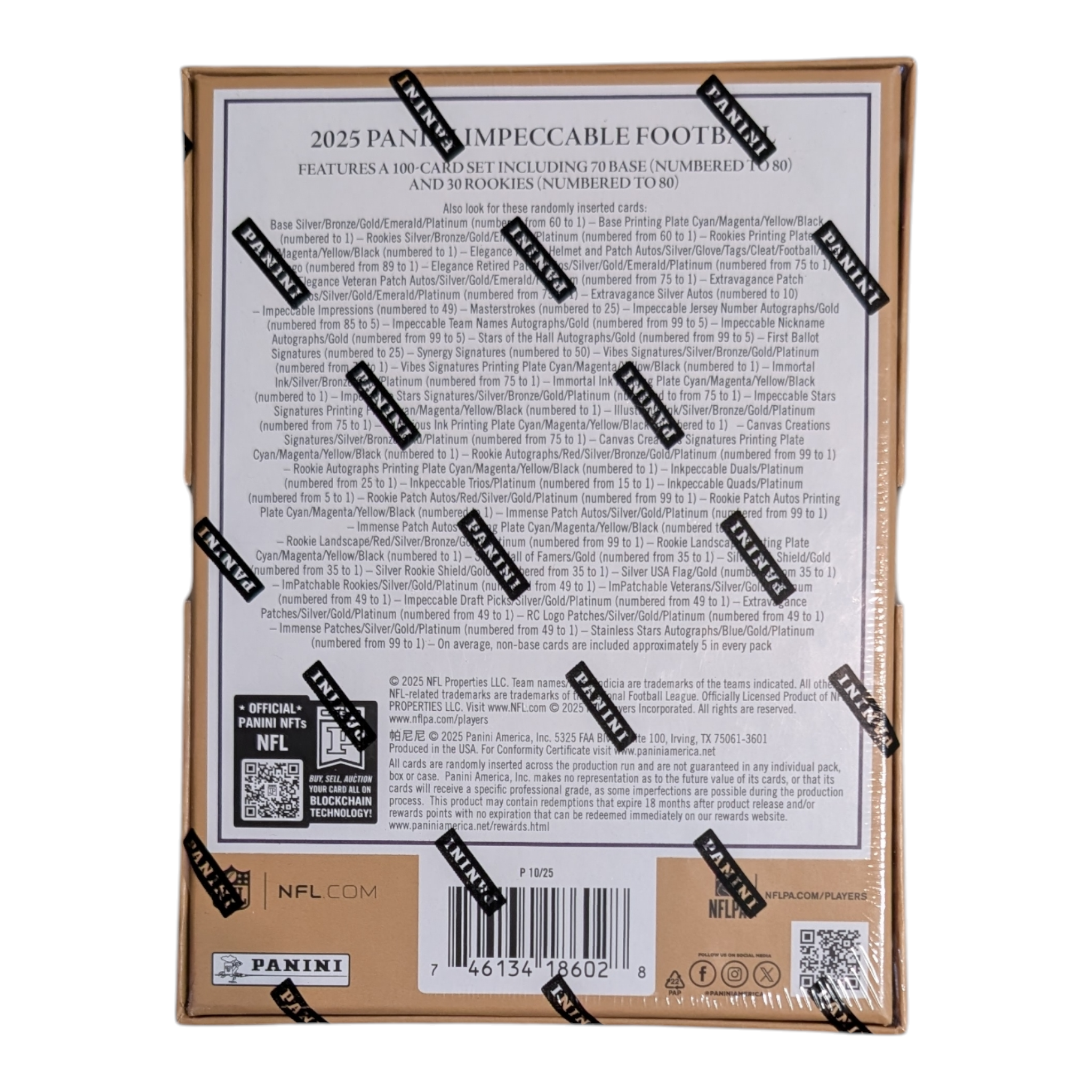 2025 Panini Impeccable Football Hobby Box