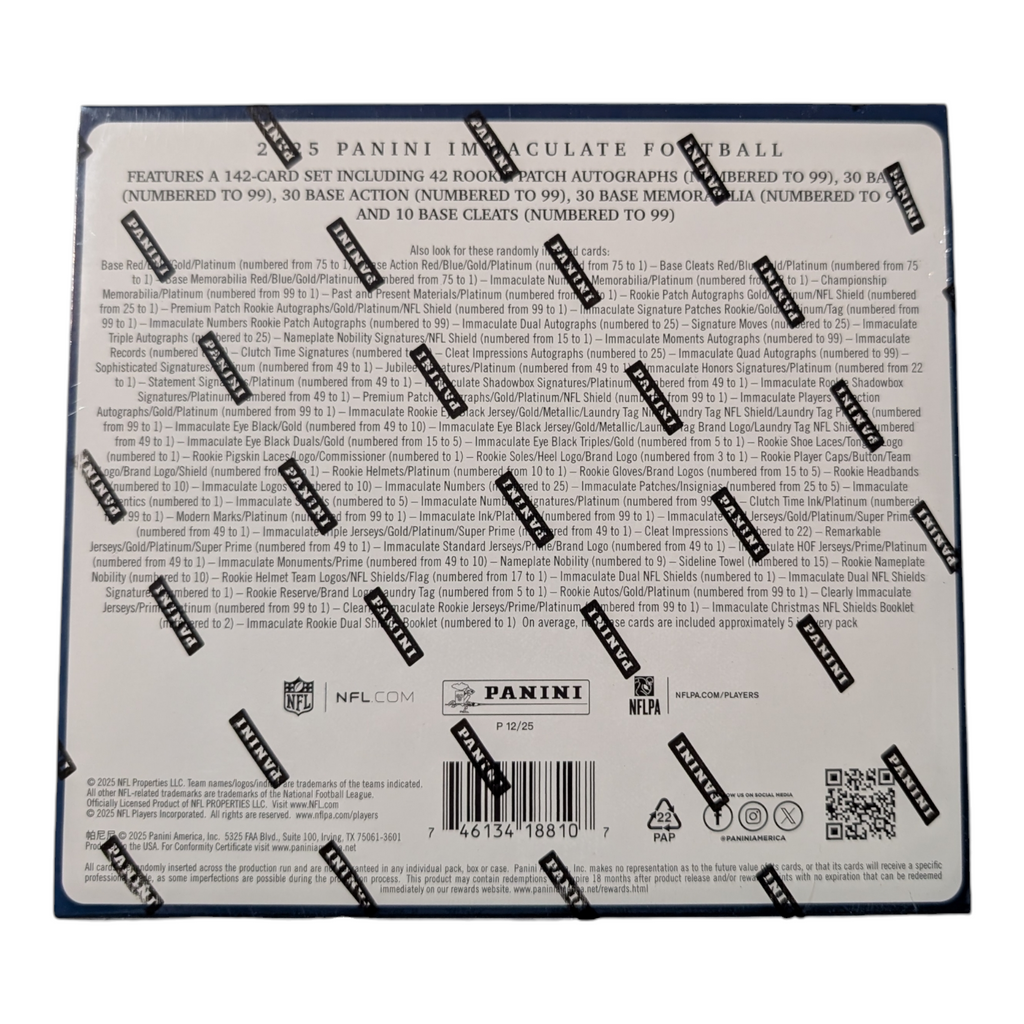 2025 Panini Immaculate Football Hobby Box