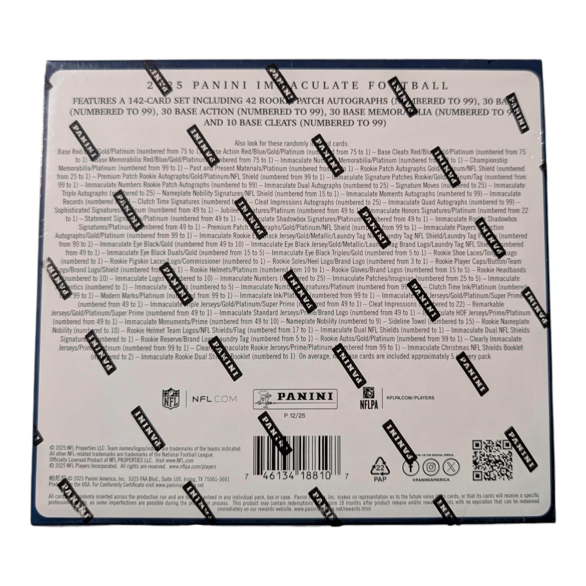 2025 Panini Immaculate Football Hobby Box