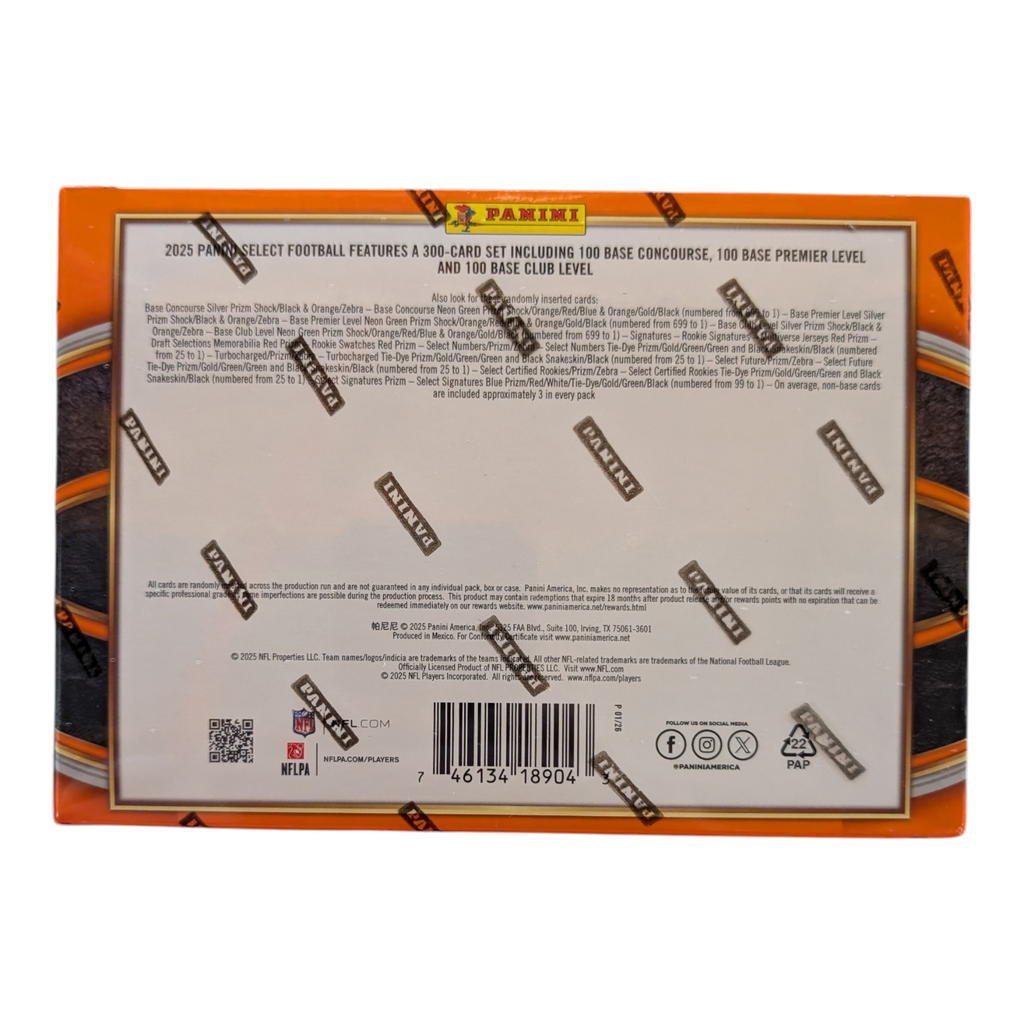 2025 Panini Select Football Hobby Mega Box (Black & Orange Prizm's)