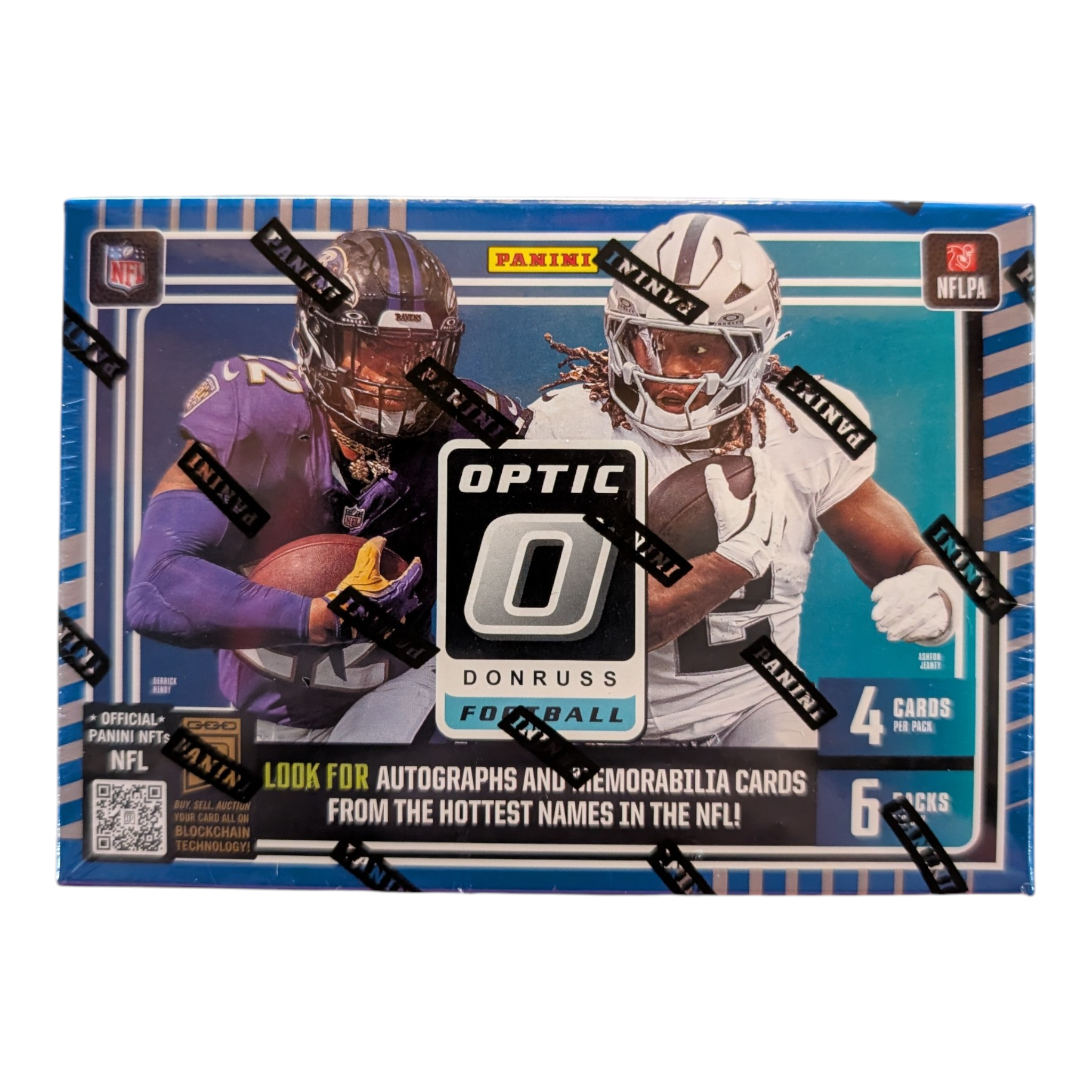 2025 Panini Donruss Optic Football Hobby Blaster Box (Blue Scope Parallels)