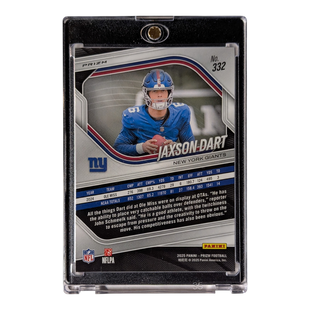 2025 Panini Prizm Football Silver Jaxson Dart Card # 332