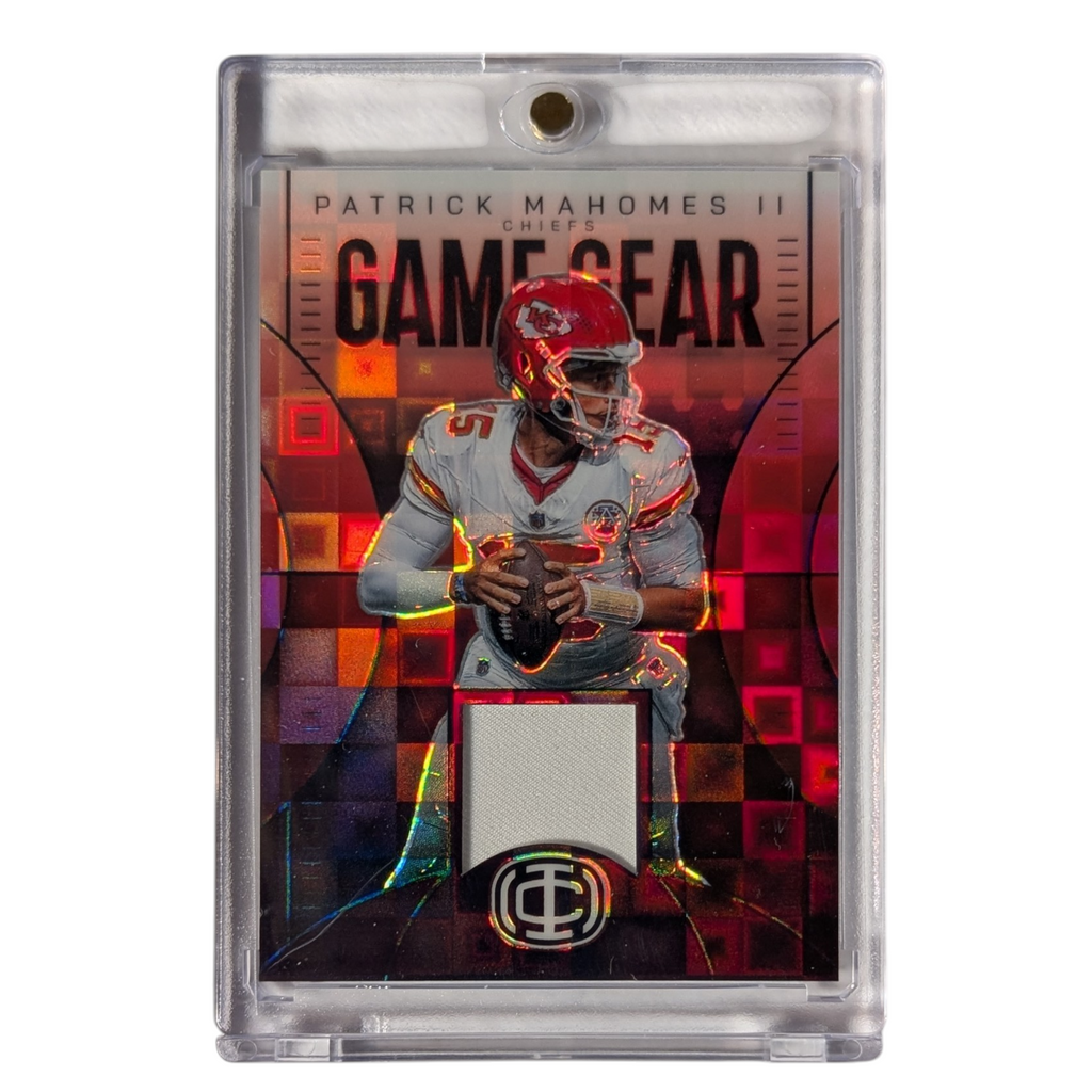 2025 Panini Icon Collection Patrick Mahomes Game Gear Black Pandora #'d 08/25