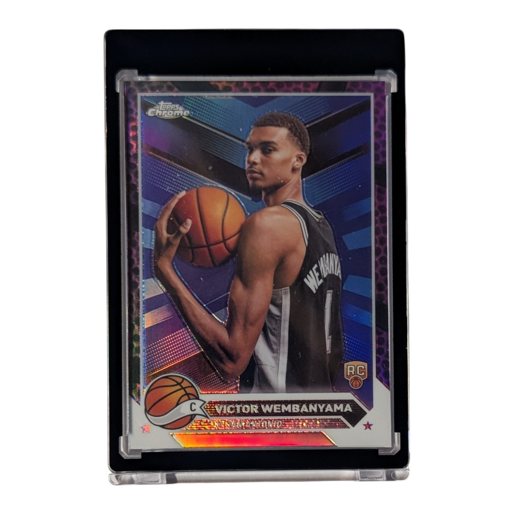 2023-24 Topps Chrome Card # 1 Victor Wembanyama Pink Basketball Refractor