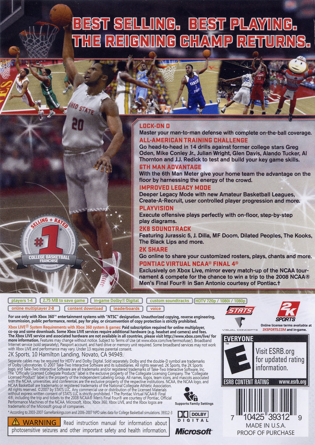 College Hoops 2K8 - Xbox 360