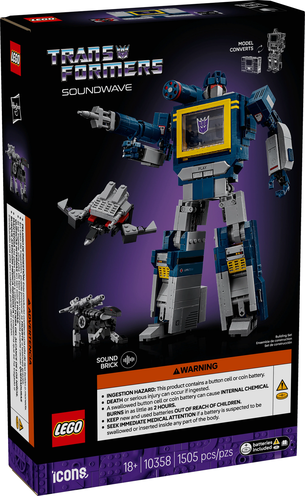 LEGO® Icons Transformers: Soundwave 10358