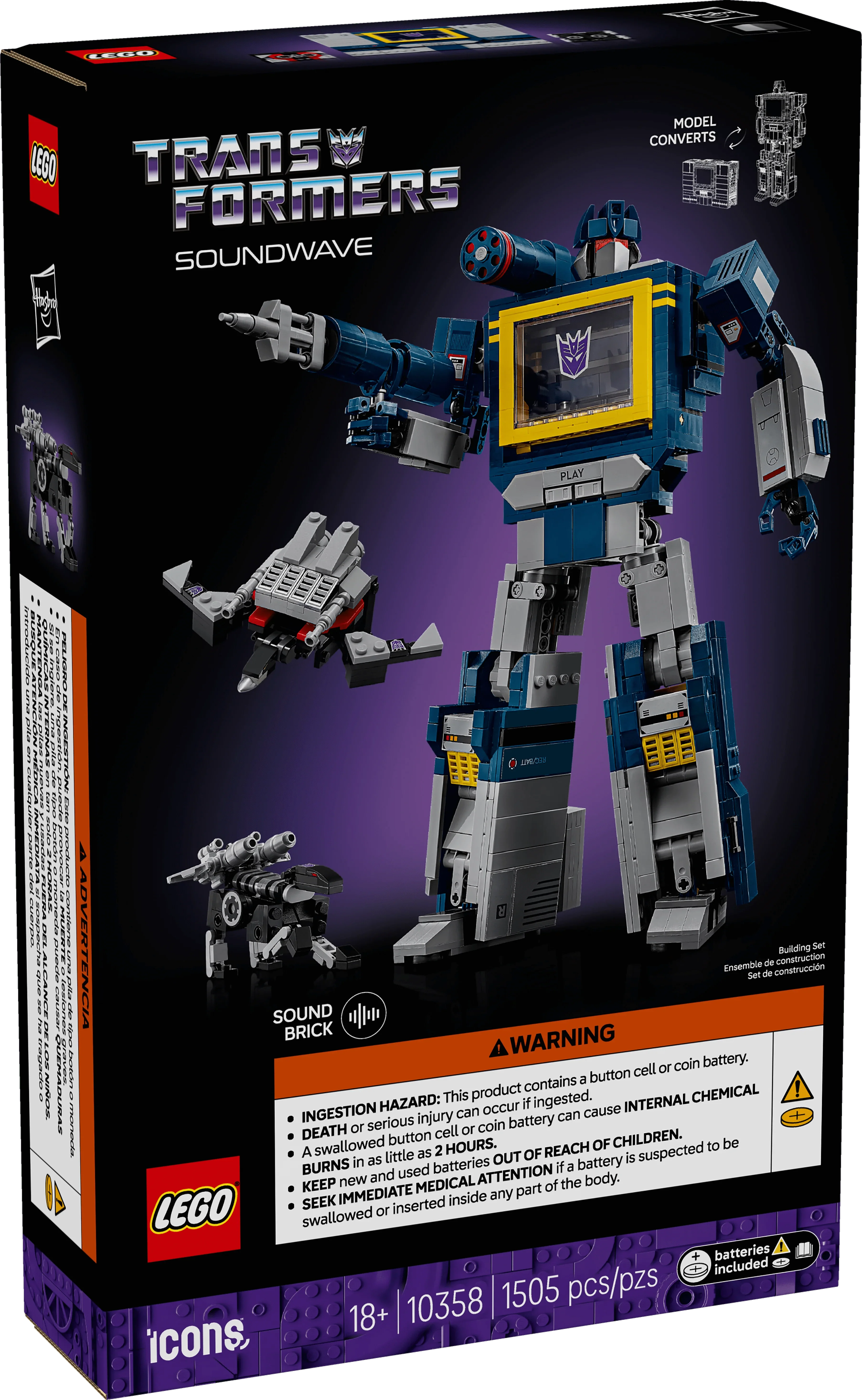 LEGO® Icons Transformers: Soundwave 10358