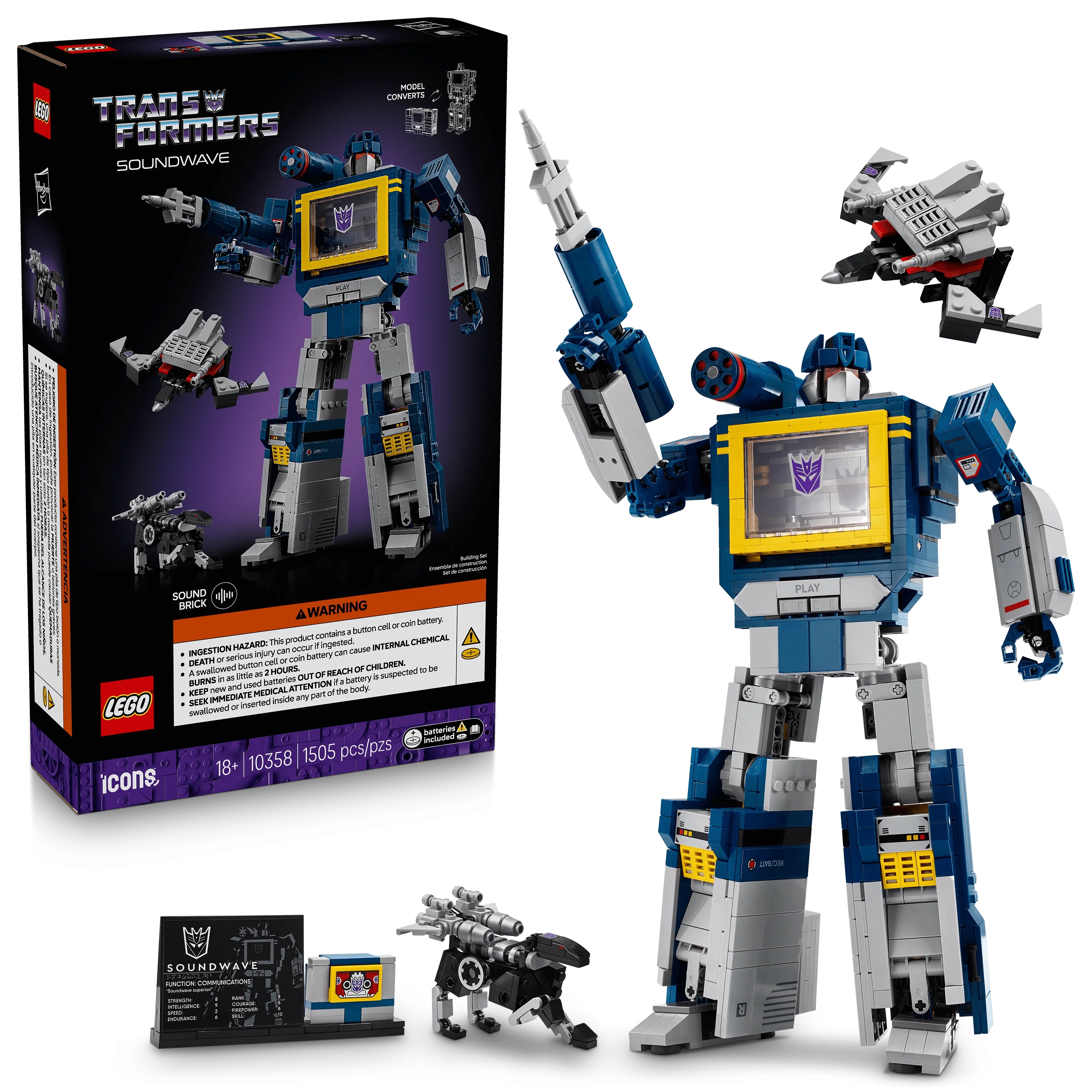 LEGO® Icons Transformers: Soundwave 10358