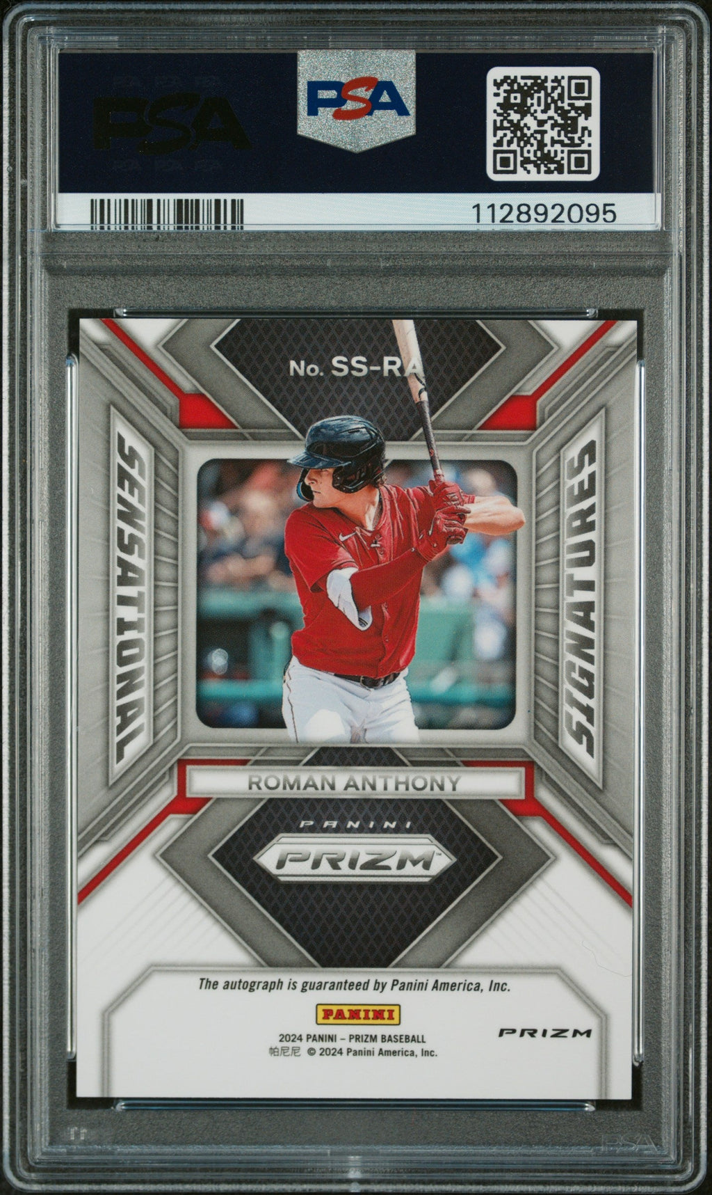 2024 Panini Prizm Sensational Signatures Sensational Sig-Green Prizm Roman Anthony #SSRA PSA 10