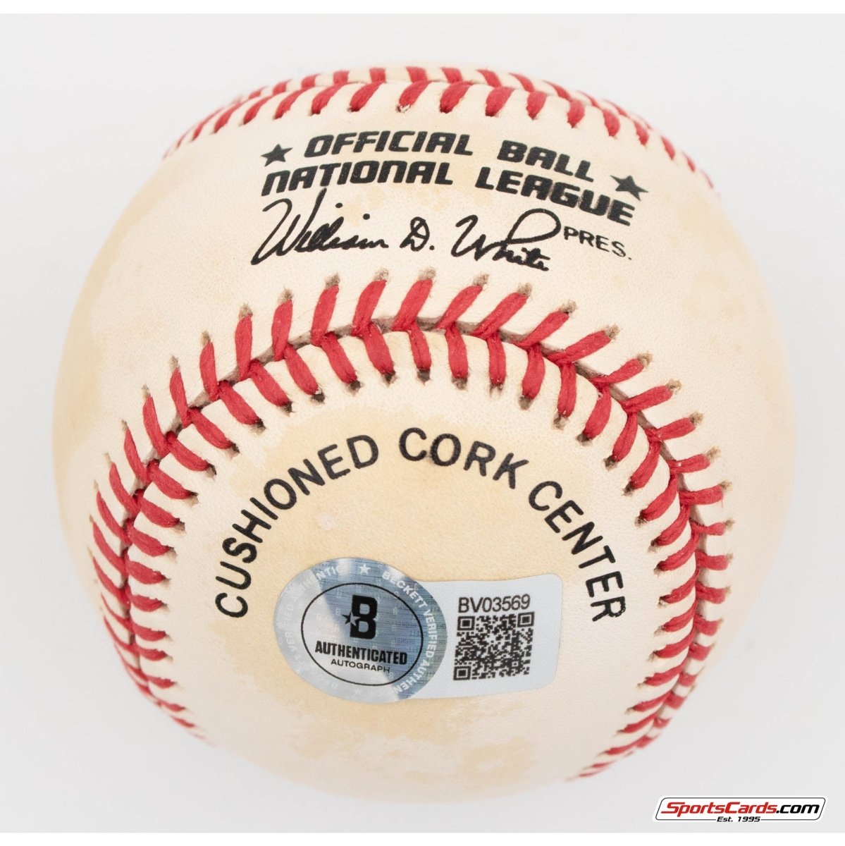 Bill White "William D. White 1989-1994" Single Signed Autographed Baseball BAS