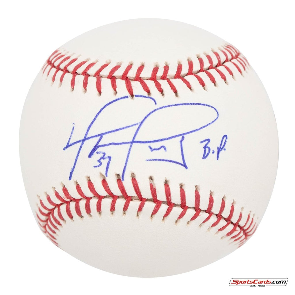 David Ortiz "34 B.P." Single Signed Autographed Baseball BAS