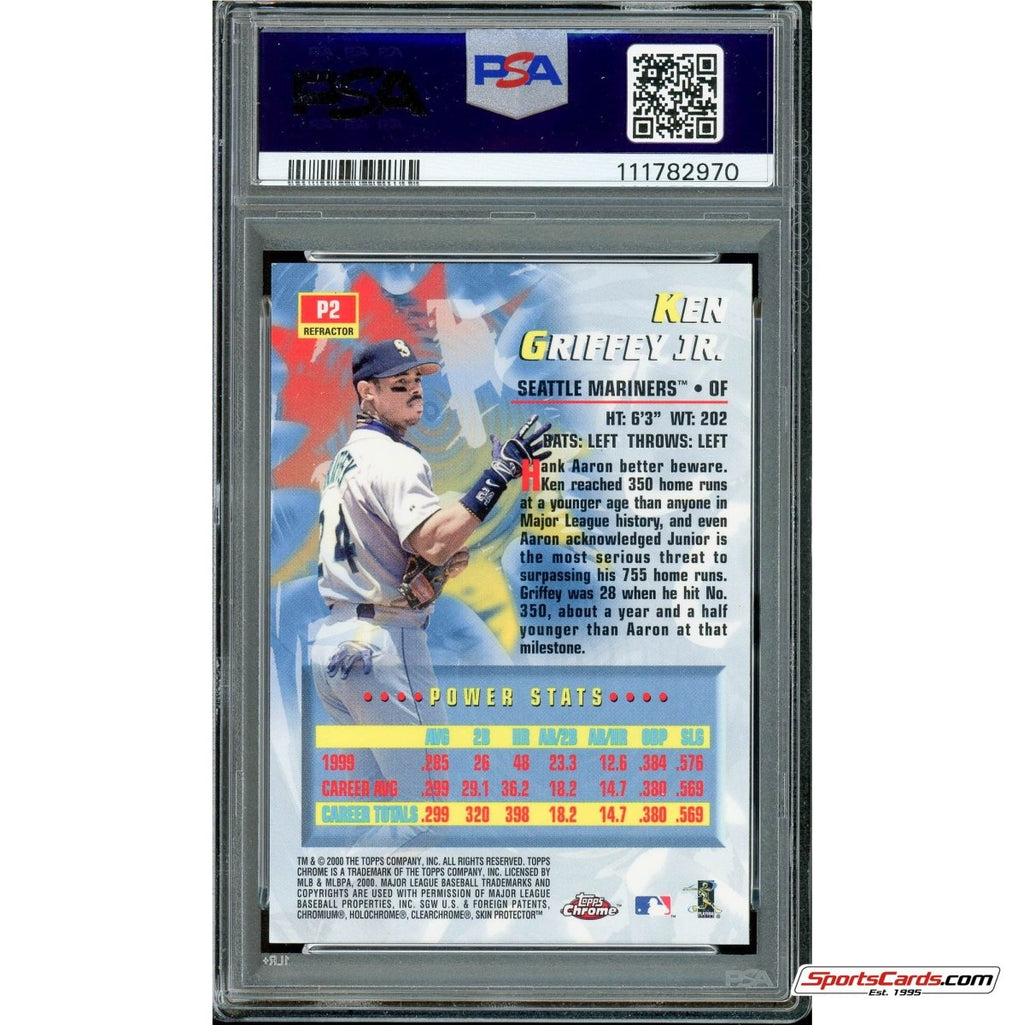 2000 Topps Chrome Power Players Refractor Ken Griffey Jr. #P2 PSA 9 Mint