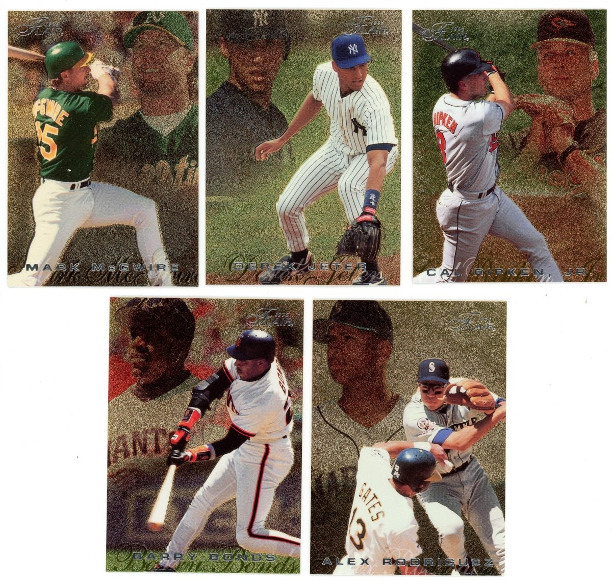 1996 Flair Baseball Complete Gold Set (400 Cards) - Jeter Bonds Griffey Jr. & More