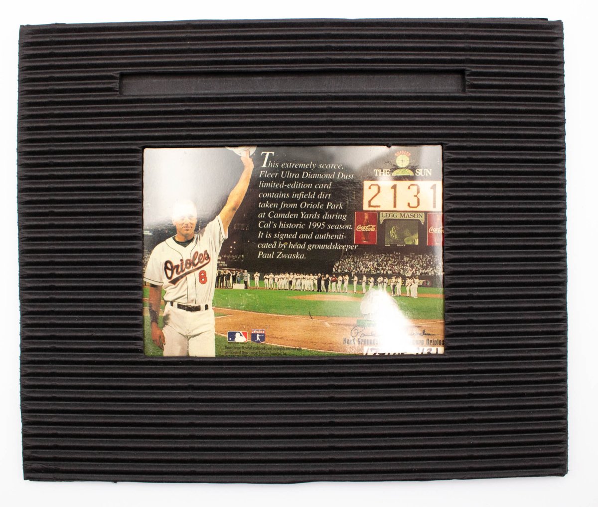 Cal Ripken Jr. 1996 Ultra Diamond Dust Dirt Card & (12) Timeless / Enduring Unopened Packs