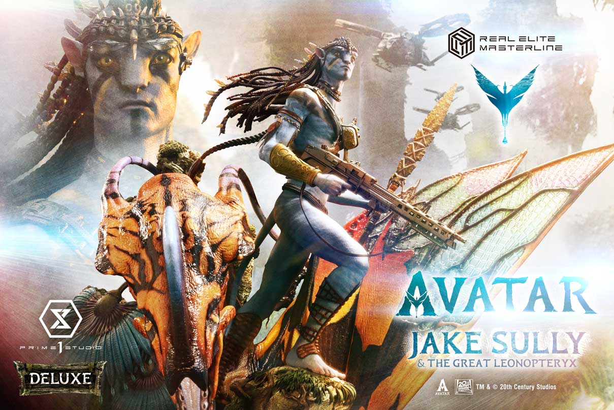 Real Elite Masterline Avatar (Film) Jake Sully &amp; The Great Leonopteryx Avatar Legacy Collection Deluxe Bonus Version