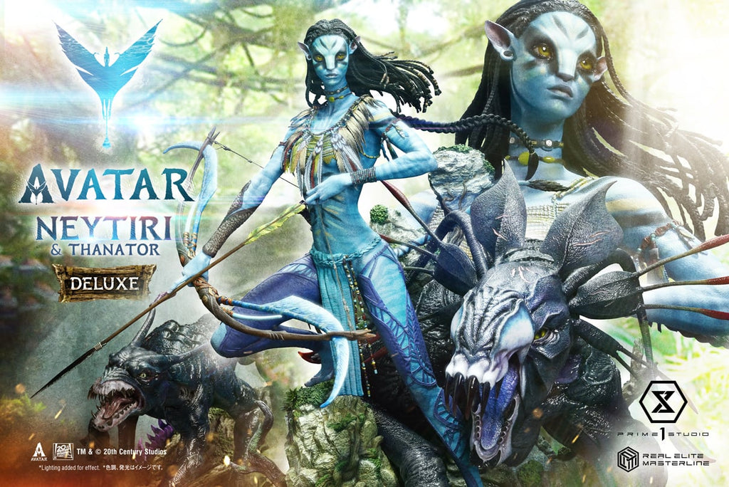Real Elite Masterline Avatar (Film) Neytiri &amp; Thanator Avatar Legacy Collection Deluxe Version