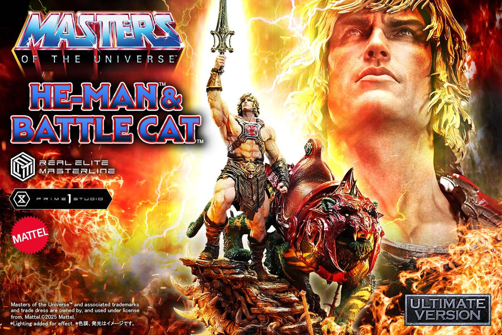Real Elite Masterline Masters of the Universe He-Man &amp; Battle Cat Ultimate Bonus Version