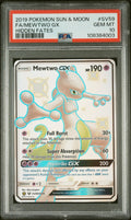 PSA 10 - 2019 POKEMON SUN & MOON HIDDEN FATES #SV59 FA/MEWTWO GX HIDDEN FATES