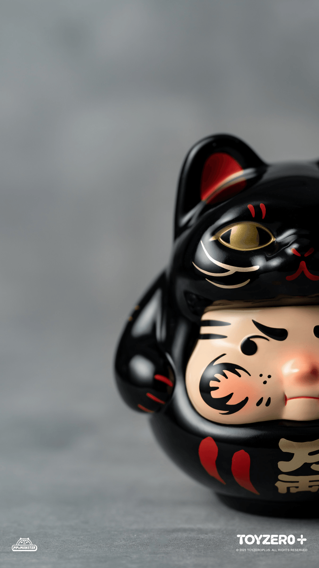 200% PP Lucky Cat Daruma (Black cat edition)