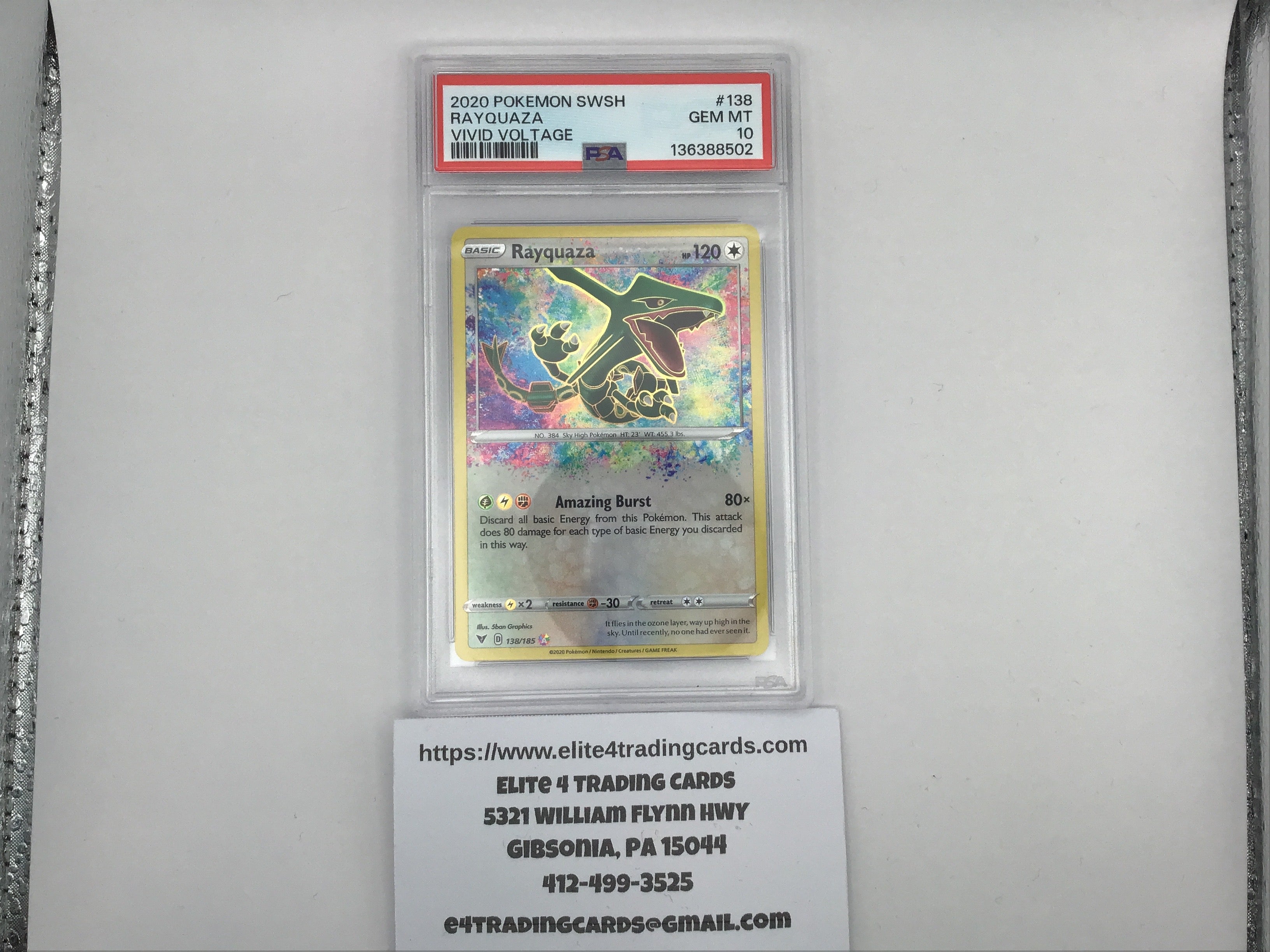 Rayquaza #138 Pokemon Vivid Voltage (PSA 10)