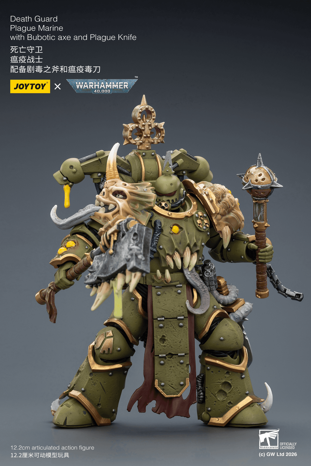 Death Guard Plague Marine with Bubotic axe and Plague Knife