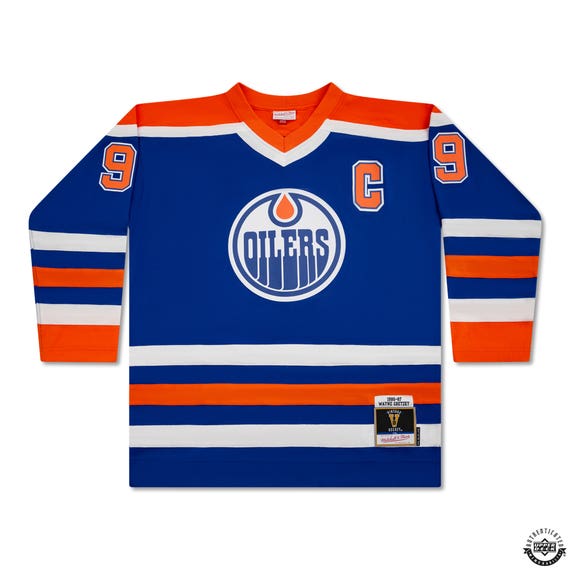 Wayne Gretzky Autographed Vintage Throwback Blue Mitchell & Ness 1986-87 Edmonton Oilers Jersey