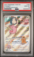 2024 POKEMON TWM EN-TWILIGHT MASQUERADE #187 CHANSEY ILLUSTRATION RARE PSA 10