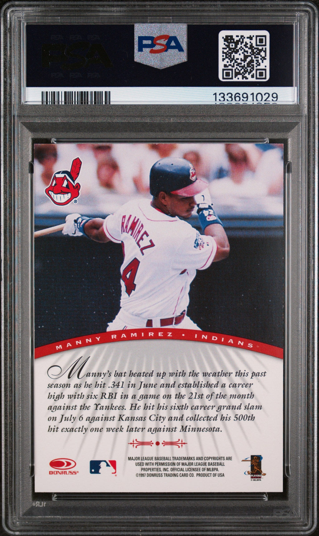 1997 Donruss Signature Manny Ramirez PSA 0