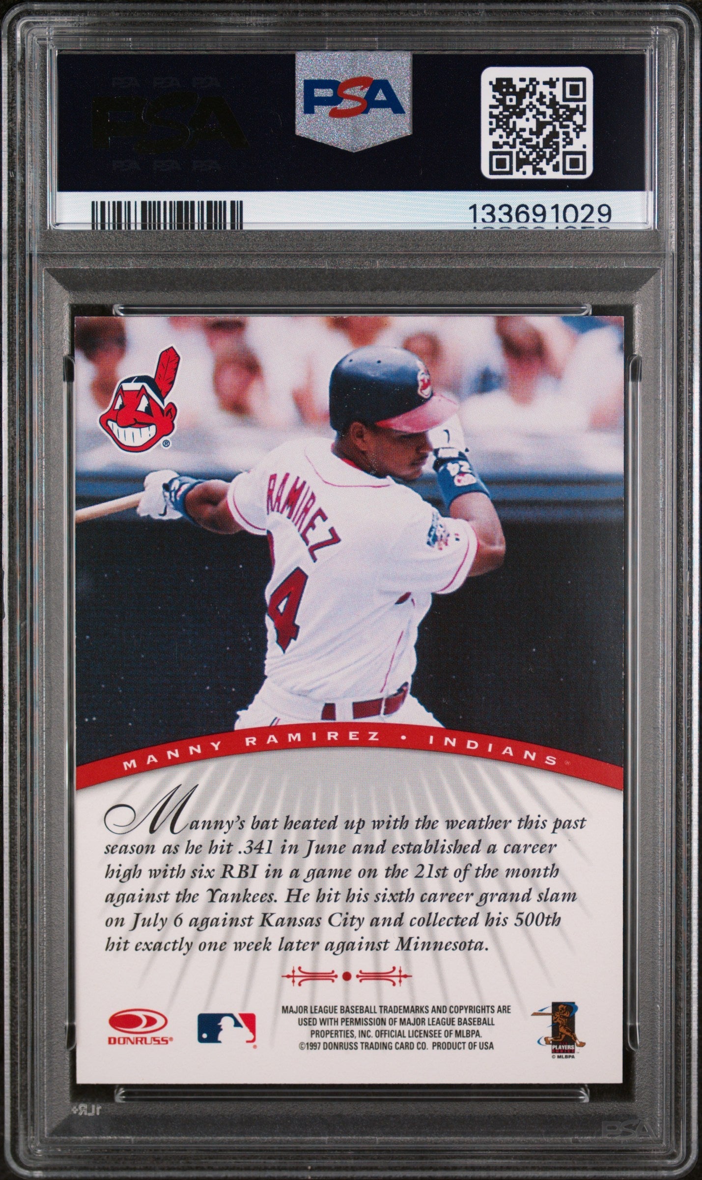 1997 Donruss Signature Manny Ramirez PSA 0