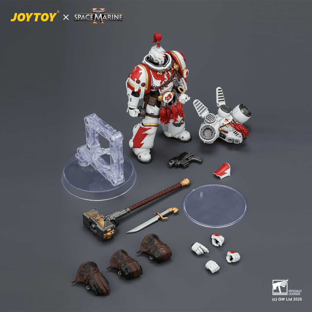 Game Edition White Scars Assault Intercessor Champion with Thunder Hammer and Bolt Pistol
