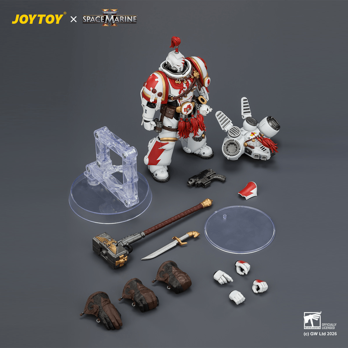 Game Edition White Scars Assault Intercessor Champion with Thunder Hammer and Bolt Pistol