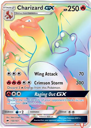 Charizard-GX 150/147 - Burning Shadows Pokemon Holofoil