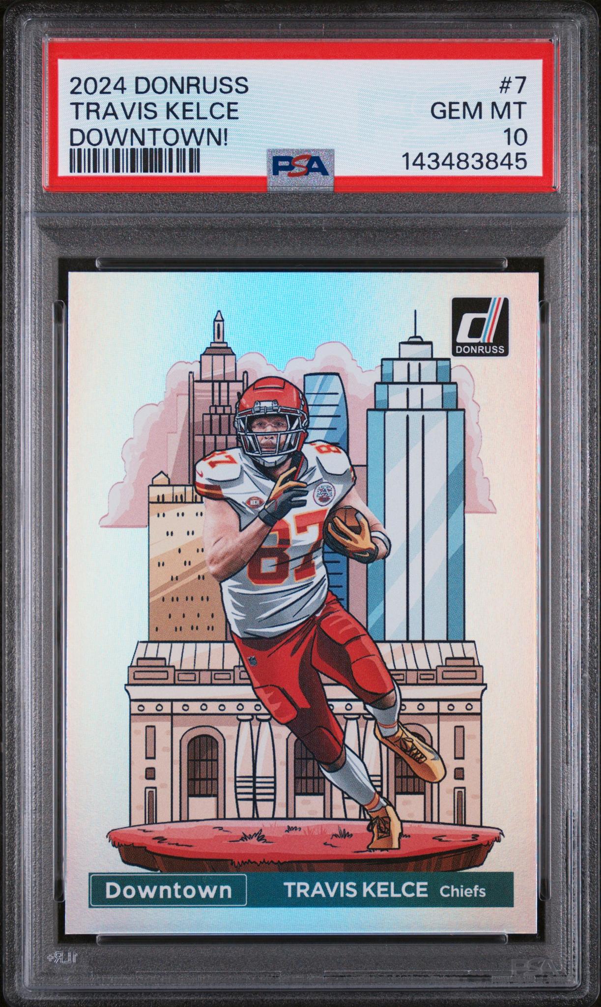 2024 Panini Donruss Downtown Travis Kelce #7 PSA 10