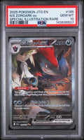 2025 Pokemon Scarlet and Violet Journey Together Special Illustration Rare N's Zoroark Ex #185 PSA 10
